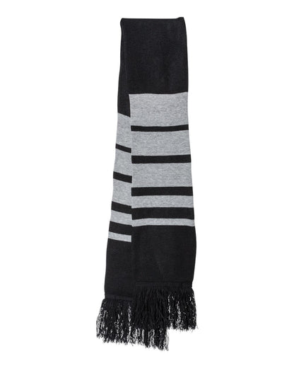 Sportsman Soccer Scarf SP07 #color_Black/ Heather Grey