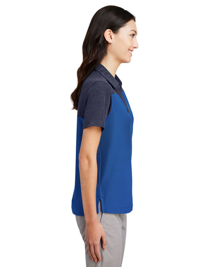 Core365 Ladies' Fusion ChromaSoft Colorblock Polo CE112CW #color_TRU ROYL / C NV H