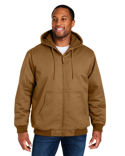 Harriton Unisex ClimaBloc® Heavyweight Hooded Full-Zip Jacket M722 #color_DUCK BROWN