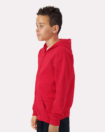 Gildan Heavy Blend™ Youth Full-Zip Hooded Sweatshirt 18600B #colormdl_Red