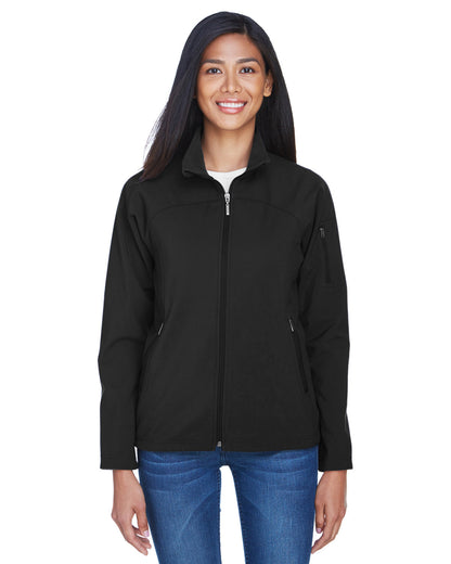 North End Ladies' Three-Layer Fleece Bonded Performance Soft Shell Jacket 78034 North End Ladies&#39; Three-Layer Fleece Bonded Performance Soft Shell Jacket 78034