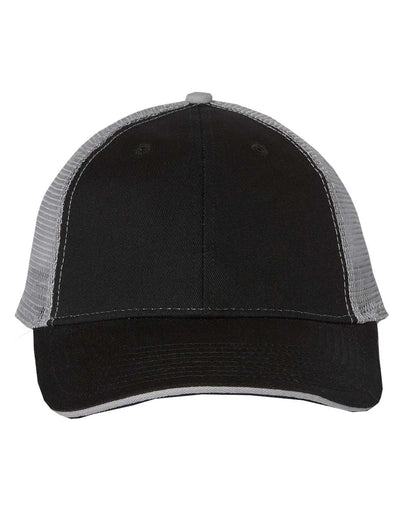 Valucap Sandwich Trucker Cap S102 #color_Black/ Grey