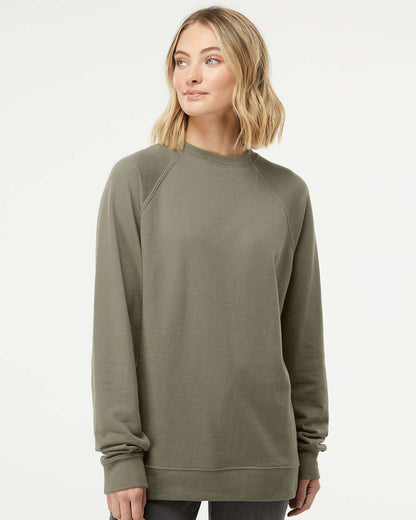 Independent Trading Co. Icon Lightweight Loopback Terry Crewneck Sweatshirt SS1000C #colormdl_Olive