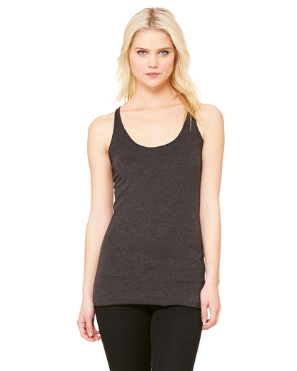 BELLA + CANVAS Ladies' Triblend Racerback Tank 8430 #color_CHAR BLK TRIBLND
