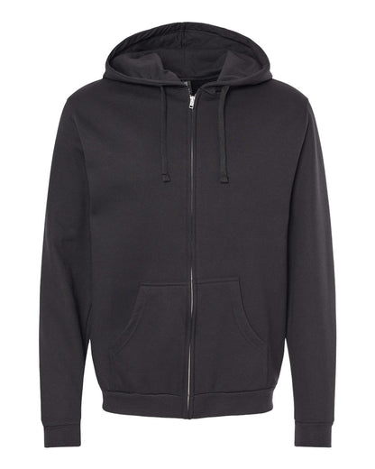 M&O Unisex Zipper Fleece Hoodie 3331 #color_Black