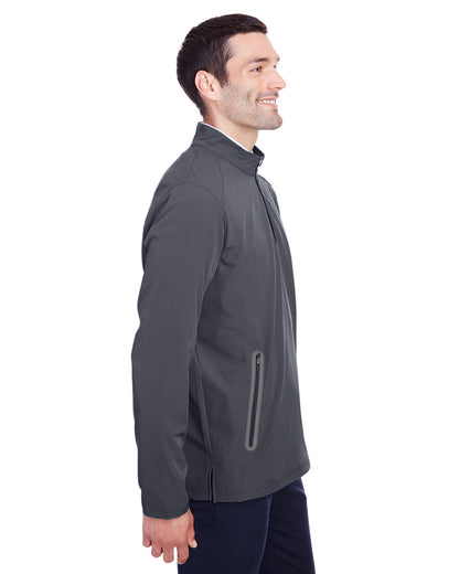 North End Men's Quest Stretch Quarter-Zip NE401 #color_CARBON / BLACK