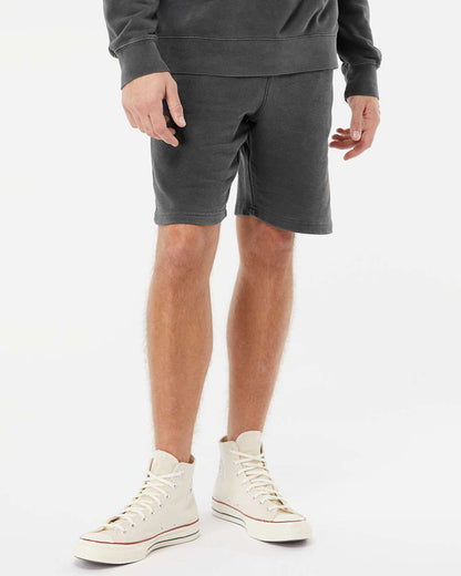 Independent Trading Co. Pigment-Dyed Fleece Shorts PRM50STPD #colormdl_Pigment Black