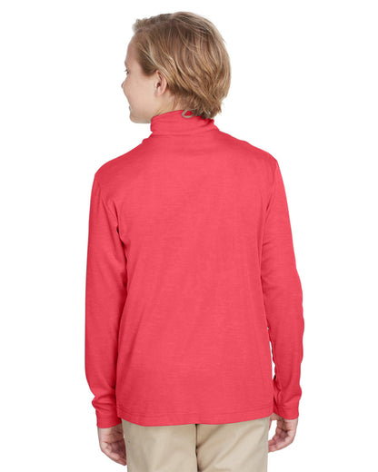 Team 365 Youth Zone Sonic Heather Performance Quarter-Zip TT31HY #color_SP RED HEATHER