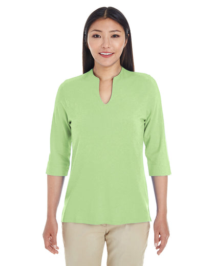 Devon & Jones Ladies' Perfect Fit™ Tailored Open Neckline Top DP188W #color_LIME