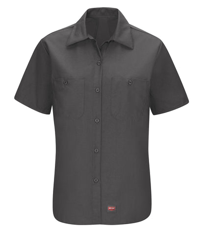 Red Kap Wmn S/S Work Shirt with Mimix SX21 #color_Charcoal