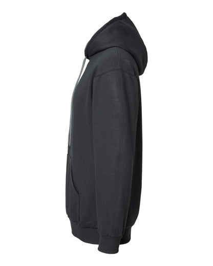 King Fashion Two-Tone Hooded Sweatshirt KF9041 #color_Black/ Charcoal