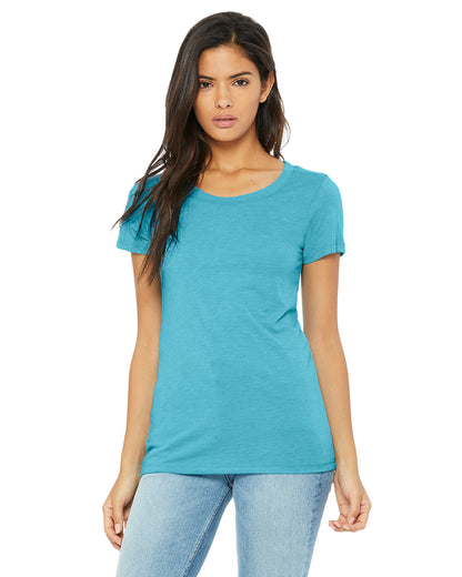 BELLA + CANVAS Ladies' Triblend Short-Sleeve T-Shirt B8413 #color_AQUA TRIBLEND