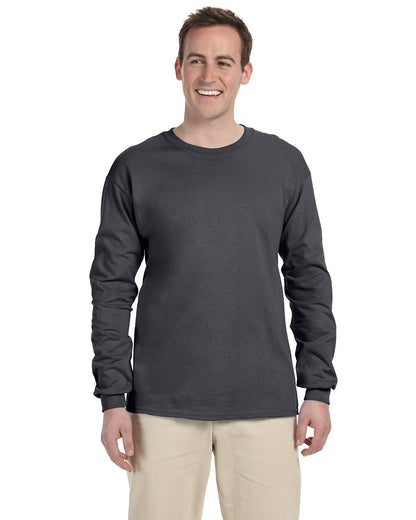 Gildan Adult Ultra Cotton® Long-Sleeve T-Shirt G240 #color_DARK HEATHER