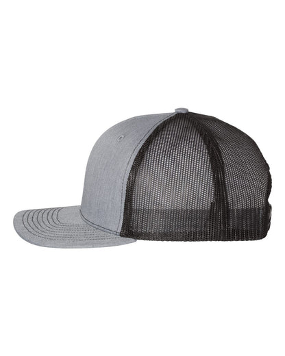 Richardson Snapback Trucker Cap 112 #color_Heather Grey/ Black