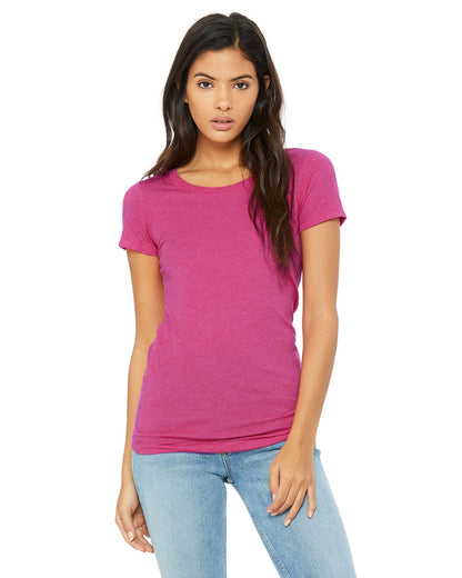 BELLA + CANVAS Ladies' Triblend Short-Sleeve T-Shirt B8413 #color_BERRY TRIBLEND