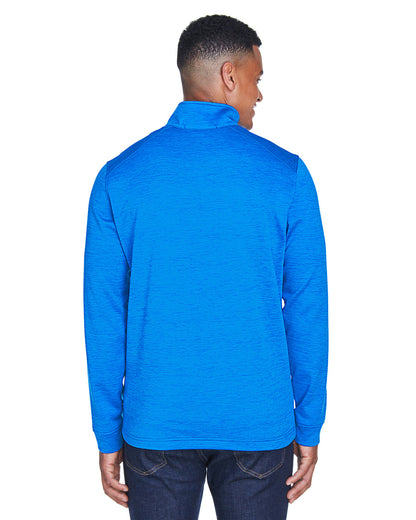 Devon & Jones Men's Newbury Mélange Fleece Quarter-Zip DG798 #color_FRENCH BLUE HTHR