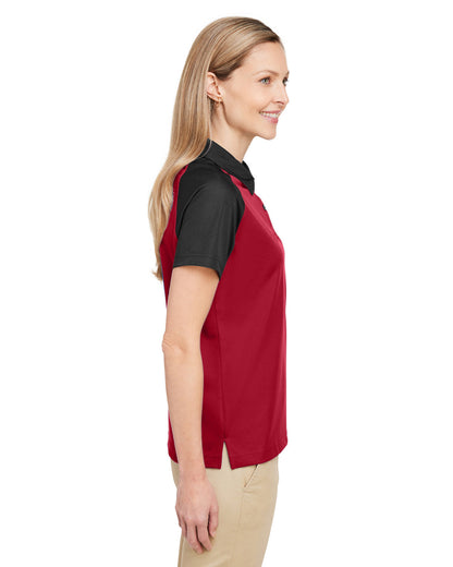 Team 365 Ladies' Command Snag-Protection Colorblock Polo TT21CW #color_SPORT RED / BLACK