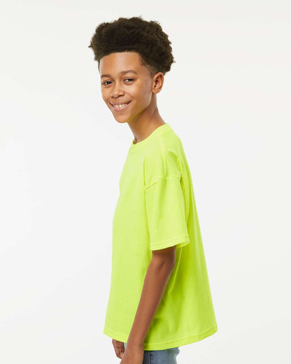 M&O Youth Gold Soft Touch T-Shirt 4850 #colormdl_Safety Green