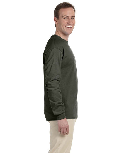 Gildan Adult Ultra Cotton® Long-Sleeve T-Shirt G240 #color_MILITARY GREEN