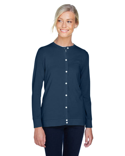 Devon & Jones Ladies' Perfect Fit™ Ribbon Cardigan DP181W #color_NAVY