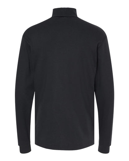 King Fashion Interlock Turtleneck Long Sleeve T-Shirt KF4900 #color_Black