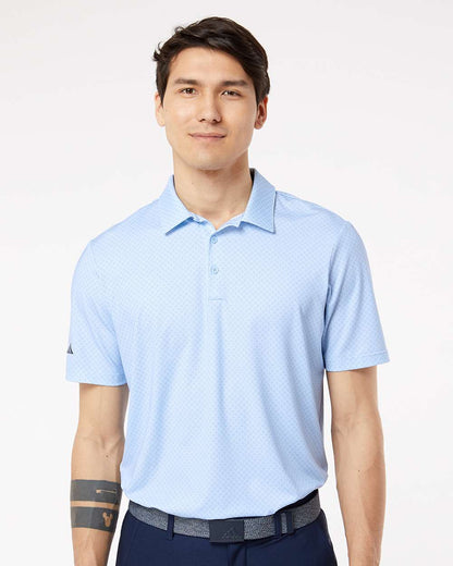 Adidas Diamond Dot Print Polo A498 #colormdl_Glow Blue/ White/ Navy