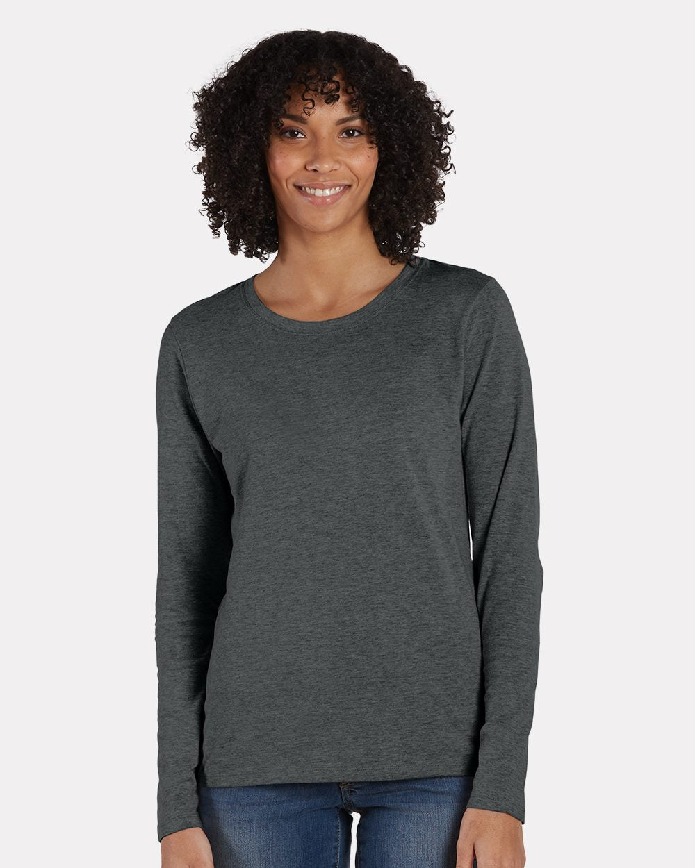 Hanes Perfect-T Women’s Long Sleeve Scoopneck T-Shirt S04LS – Northern ...