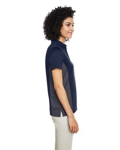 Harriton Ladies' Flash Snag Protection Plus IL Colorblock Polo M386W #color_DK NAVY / DK CHRC