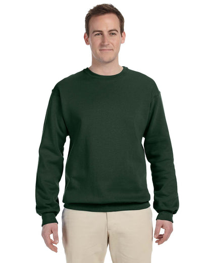 JERZEES Adult NuBlend® Fleece Crew 562 #color_FOREST GREEN