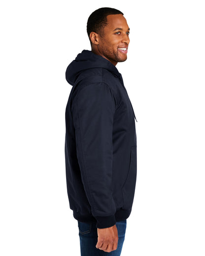 Harriton Unisex ClimaBloc® Heavyweight Hooded Full-Zip Jacket M722 #color_DARK NAVY