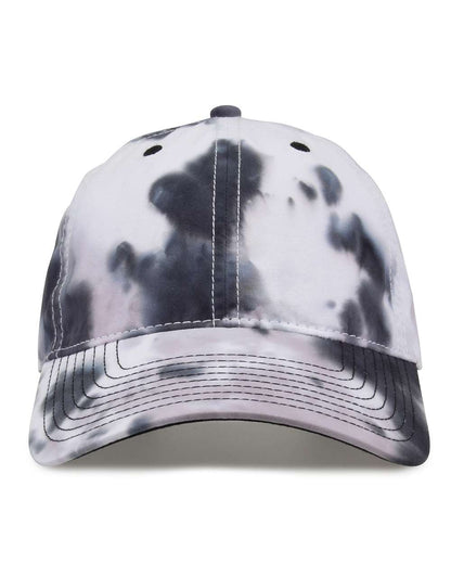 The Game Tie-Dyed Twill Cap GB482 #color_Greyscale