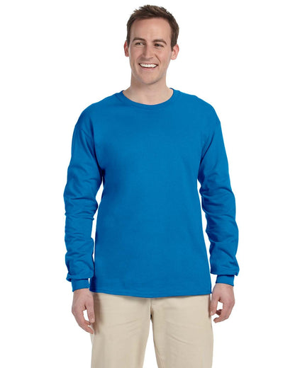 Gildan Adult Ultra Cotton® Long-Sleeve T-Shirt G240 #color_SAPPHIRE