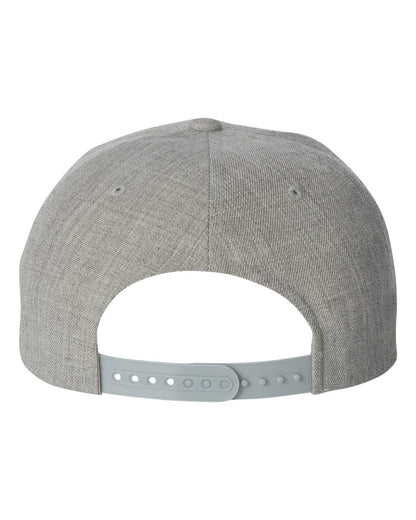 YP Classics Premium Flat Bill Snapback Cap 6089M #color_Heather Grey