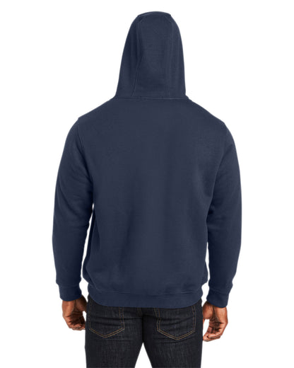 Harriton Men's Tall ClimaBloc™ Lined Heavyweight Hooded Sweatshirt M711T #color_DARK NAVY