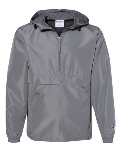 Champion Hooded Packable Quarter-Zip Jacket CO200 #color_Graphite