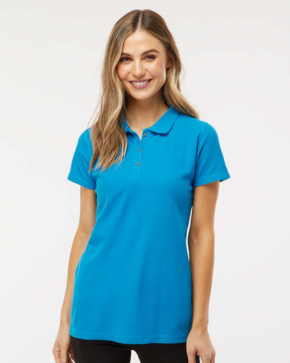 M&O Women's Ringspun Pique Polo 7600 #colormdl_Turquoise