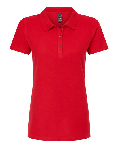 M&O Women's Ringspun Pique Polo 7600 #color_Bright Red