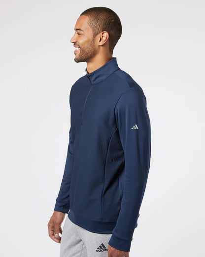 Adidas Performance Textured Quarter-Zip Pullover A295 #colormdl_Collegiate Navy