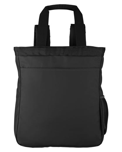 North End Men's Reflective Convertible Backpack Tote NE901 #color_BLACK