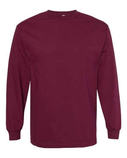 American Apparel Heavyweight Cotton Long Sleeve Tee 1304 #color_Burgundy