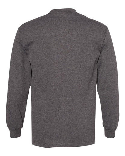 American Apparel Heavyweight Cotton Long Sleeve Tee 1304 #color_Heather Charcoal