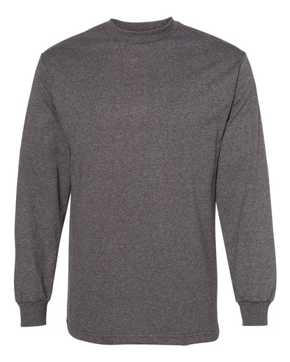 American Apparel Heavyweight Cotton Long Sleeve Tee 1304 #color_Heather Charcoal