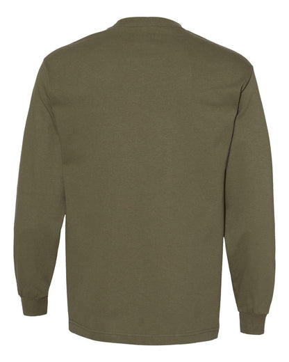 American Apparel Heavyweight Cotton Long Sleeve Tee 1304 #color_Military Green