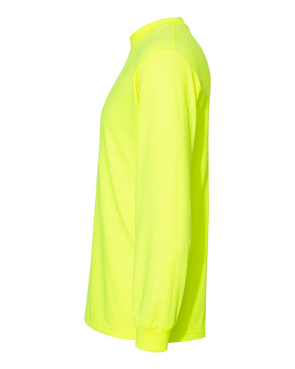 American Apparel Heavyweight Cotton Long Sleeve Tee 1304 #color_Safety Green