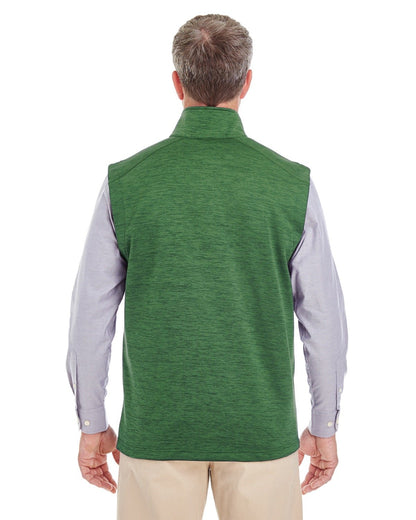 Devon & Jones Men's Newbury Mélange Fleece Vest DG797 #color_FOREST HEATHER