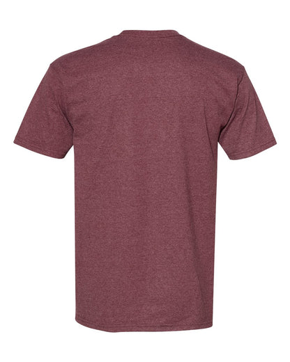 American Apparel Midweight Cotton Tee 1701 #color_Heather Burgundy