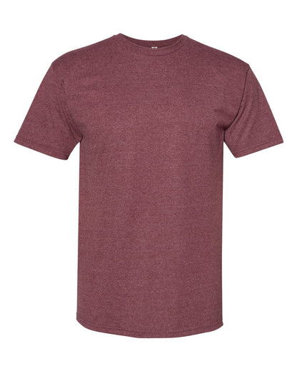 American Apparel Midweight Cotton Tee 1701 #color_Heather Burgundy