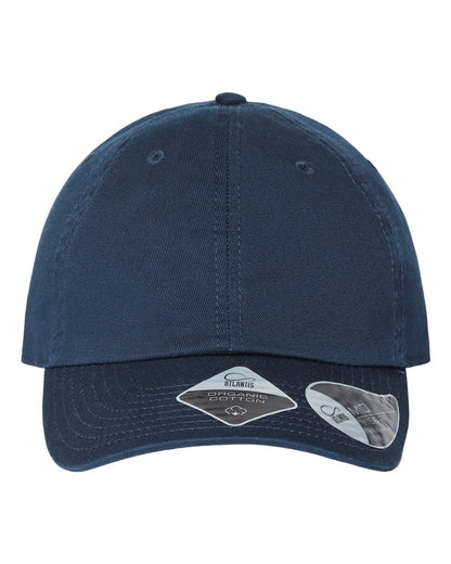 Atlantis Headwear Sustainable Dad Hat FRASER #color_Navy