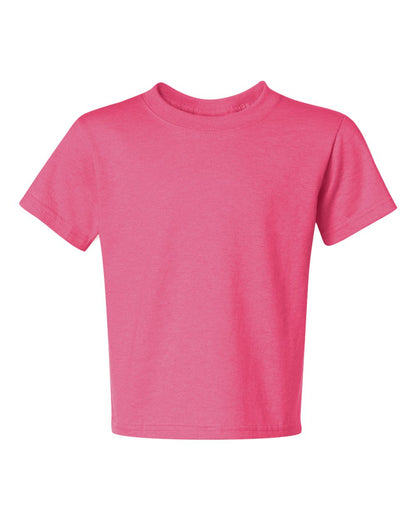 JERZEES Dri-Power® Youth 50/50 T-Shirt 29BR #color_Neon Pink