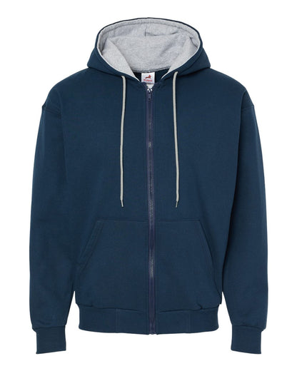 King Fashion Full-Zip Sweatshirt KF9047 #color_Navy/ Sport Grey